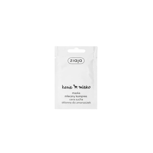 Ziaja skincare mask packaging on a white background