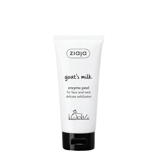 Ziaja goat's milk enzyme peel tube on a white background