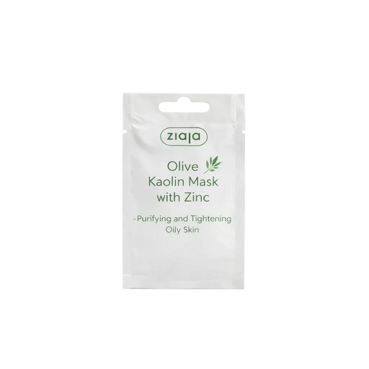 Ziaja Olive Kaolin Mask with Zinc packaging on a white background