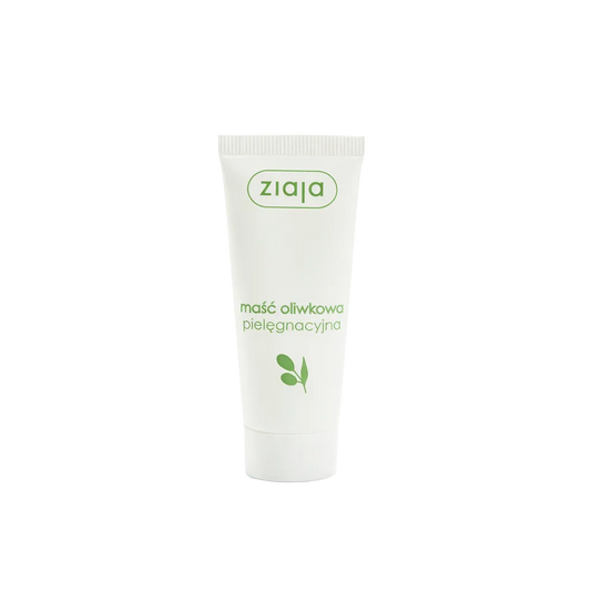 Ziaja olive oil care mask packaging on a white background