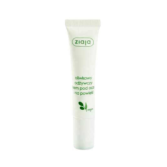 Ziaja skincare product on a light green background